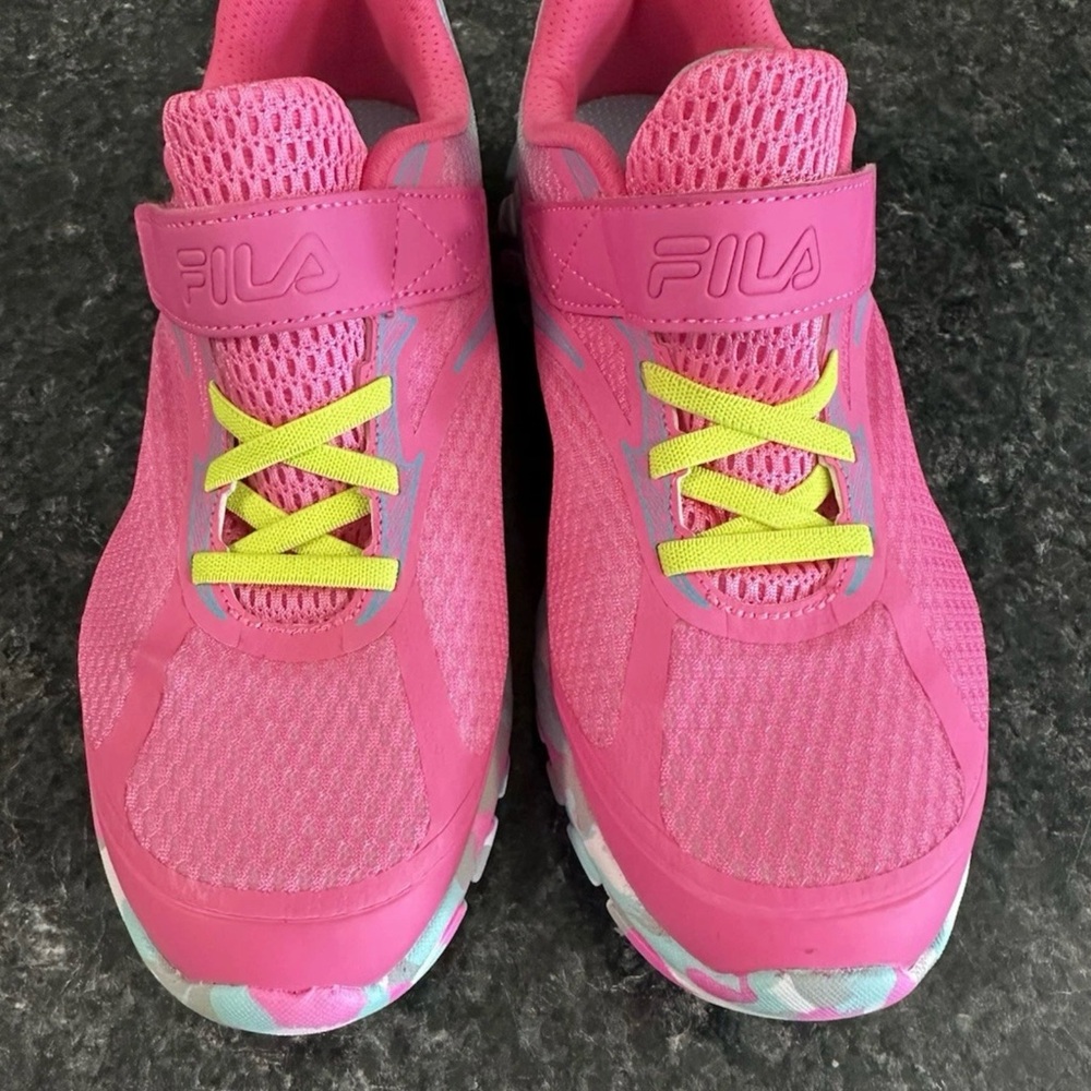 Fila Girls Speed Stride 3RM01006-675 Pink Camo Running Shoes Size 5
